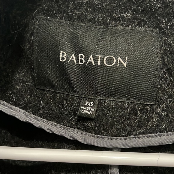 ARITZIA • BABATON oversized alpaca wool cocoon coat jacket in charcoal black XXS - Picture 4 of 9